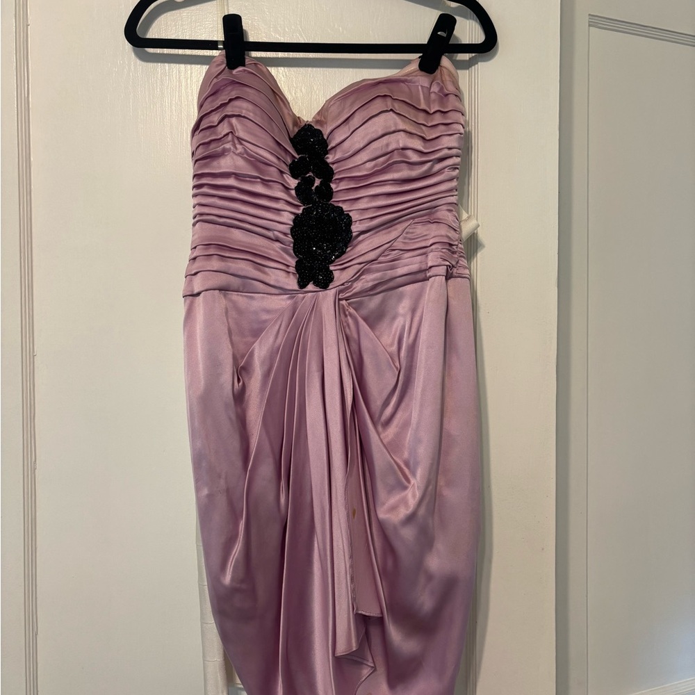 Elegant Pink Strapless Dress